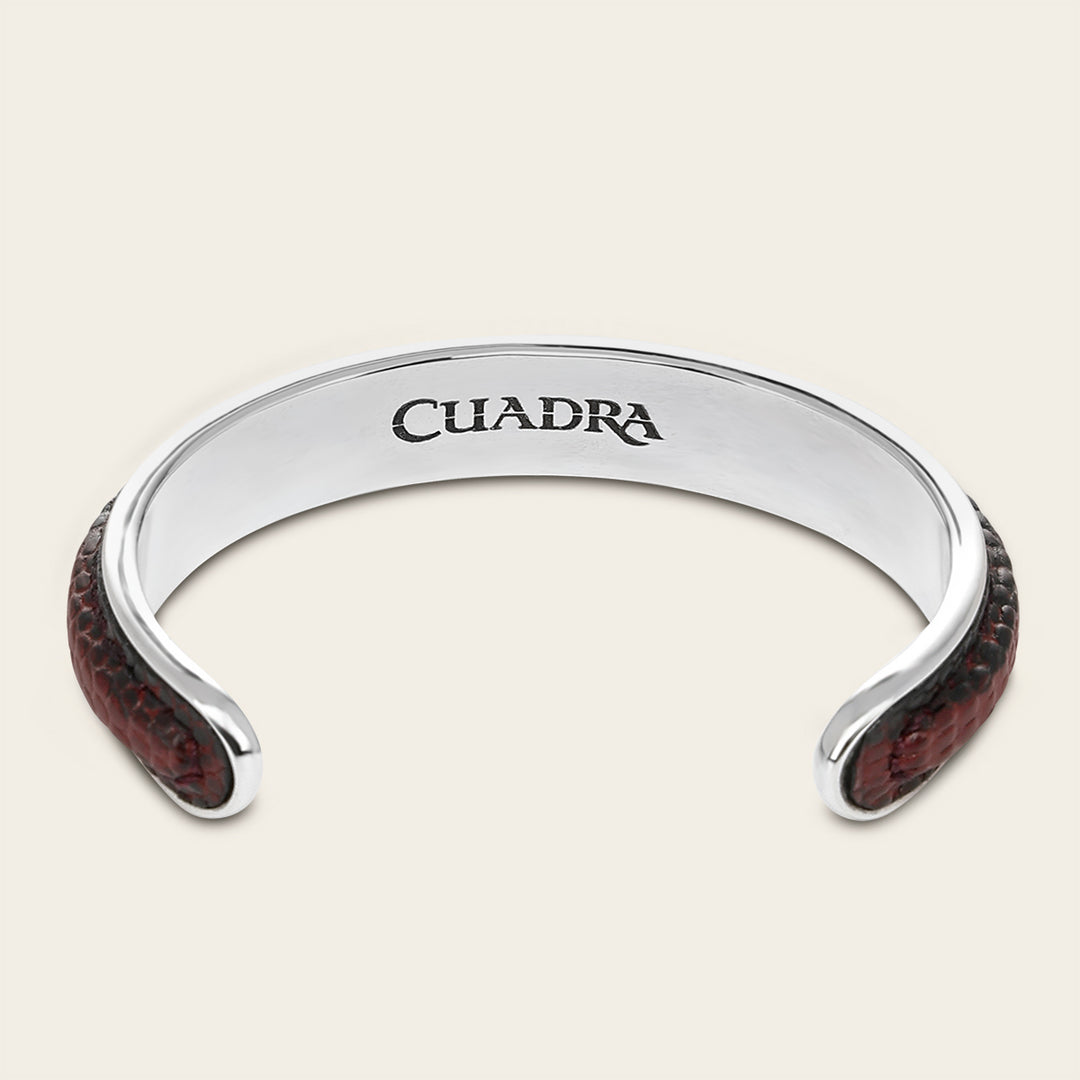 Pulsera en piel genuina de lizard para caballero