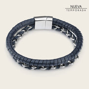 Pulsera en piel genuina para caballero Joyería 