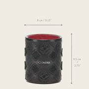 Juego de cubilete en piel genuina de mantarraya Joyería 