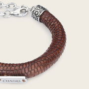 Pulsera en piel genuina de lizard para caballero Joyería 