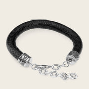 Pulsera en piel genuina de lizard para caballero Joyería 