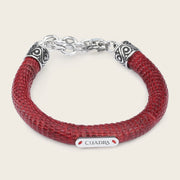 Pulsera en piel genuina de lizard para caballero Joyería 