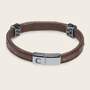 Pulsera para caballero en piel genuina de cocodrilo Joyería 