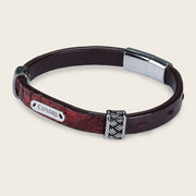 Pulsera para caballero en piel genuina de cocodrilo Joyería 