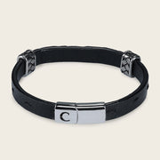 Pulsera para caballero en piel genuina de cocodrilo Joyería 