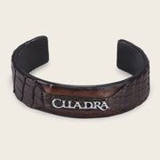 Pulsera ajustable para caballero en piel genuina de cocodrilo Joyería 