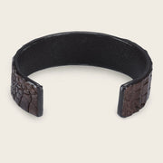 Pulsera ajustable para caballero en piel genuina de cocodrilo Joyería 