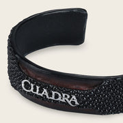 Pulsera ajustable para caballero en piel genuina de mantarraya Joyería 