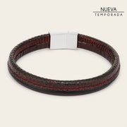 Pulsera en piel genuina de lizard para caballero
