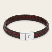 Pulsera en piel genuina de lizard para caballero