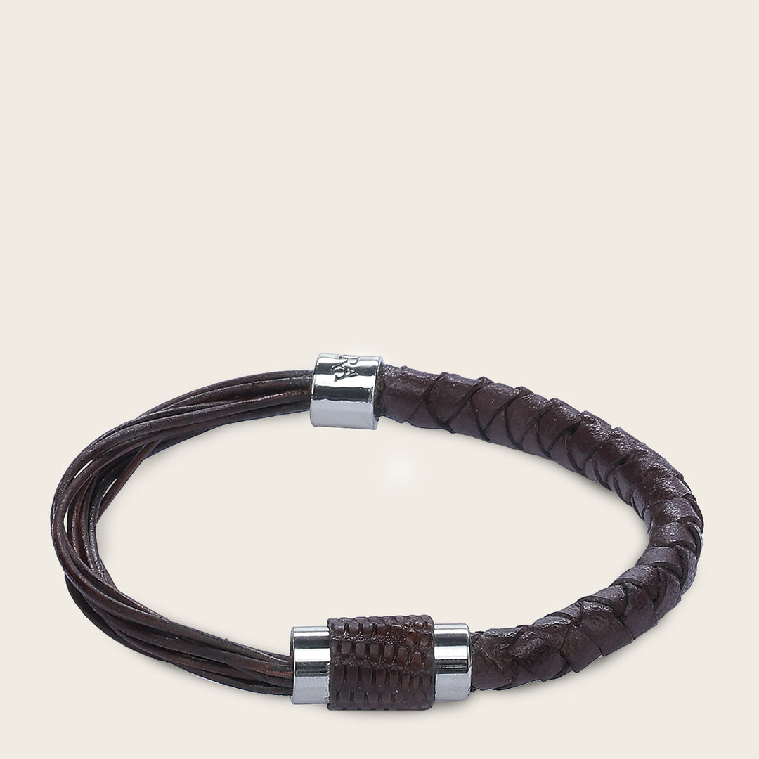 Pulsera en piel genuina de lizard para caballero