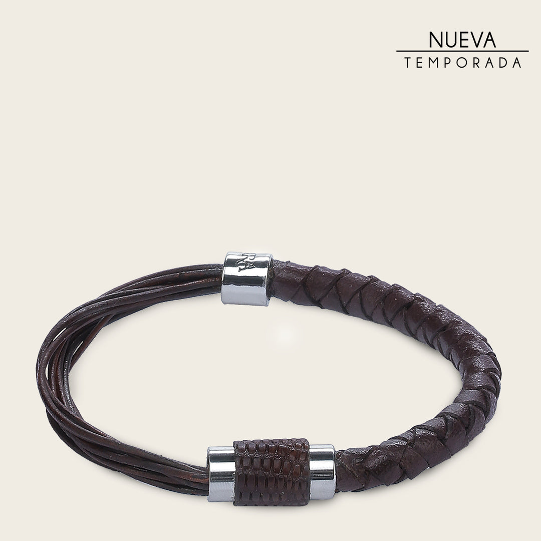 Pulsera en piel genuina de lizard para caballero