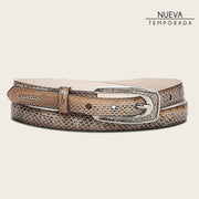 Cinturón en piel genuina de víbora buccata para dama Cinturones 