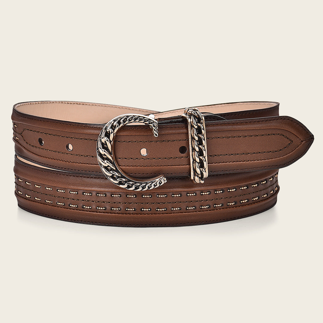 Cinturón casual en piel genuina para dama – Cuadra México