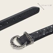 Cinturón casual en piel genuina de mantarraya para dama Cinturones 