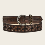 Cinturón casual en piel genuina de pitón para dama Cinturones 