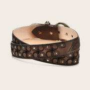 Cinturón casual en piel genuina de pitón para dama Cinturones 