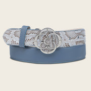 Cinturón casual en piel genuina de pitón para dama Cinturones 