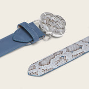 Cinturón casual en piel genuina de pitón para dama Cinturones 