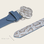 Cinturón casual en piel genuina de pitón para dama Cinturones 