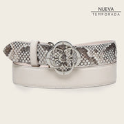 Cinturón casual en piel genuina de pitón para dama Cinturones 