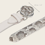 Cinturón casual en piel genuina de pitón para dama Cinturones 