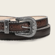 Cinturón en piel genuina de pitón para dama