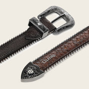 Cinturón en piel genuina de pitón para dama