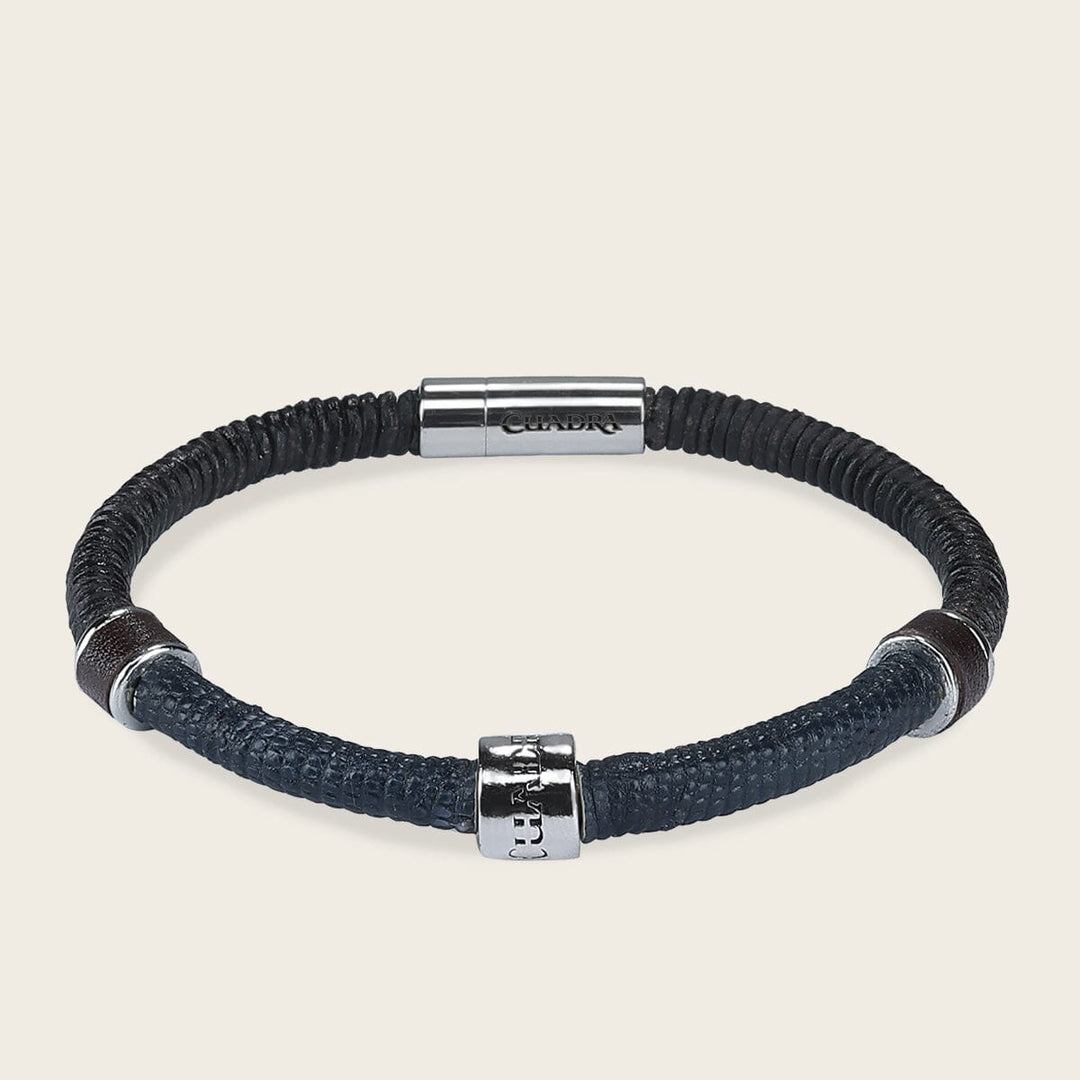 Pulsera en piel genuina de lizard para caballero Joyería 