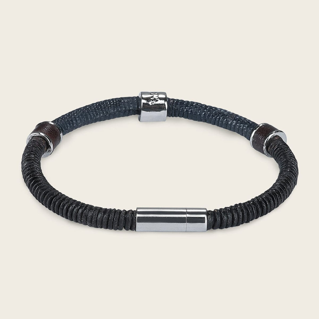 Pulsera en piel genuina de lizard para caballero Joyería 