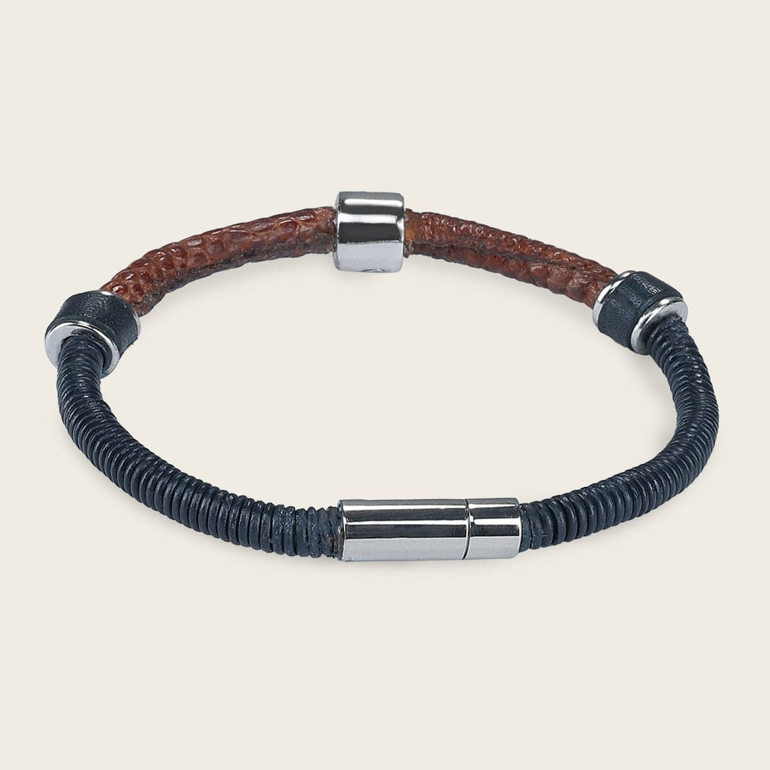 Pulsera en piel genuina de lizard para caballero Joyería 