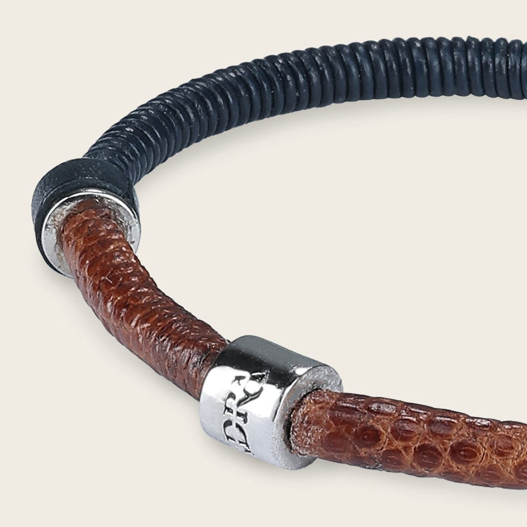 Pulsera en piel genuina de lizard para caballero Joyería 