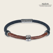 Pulsera en piel genuina de lizard para caballero Joyería 