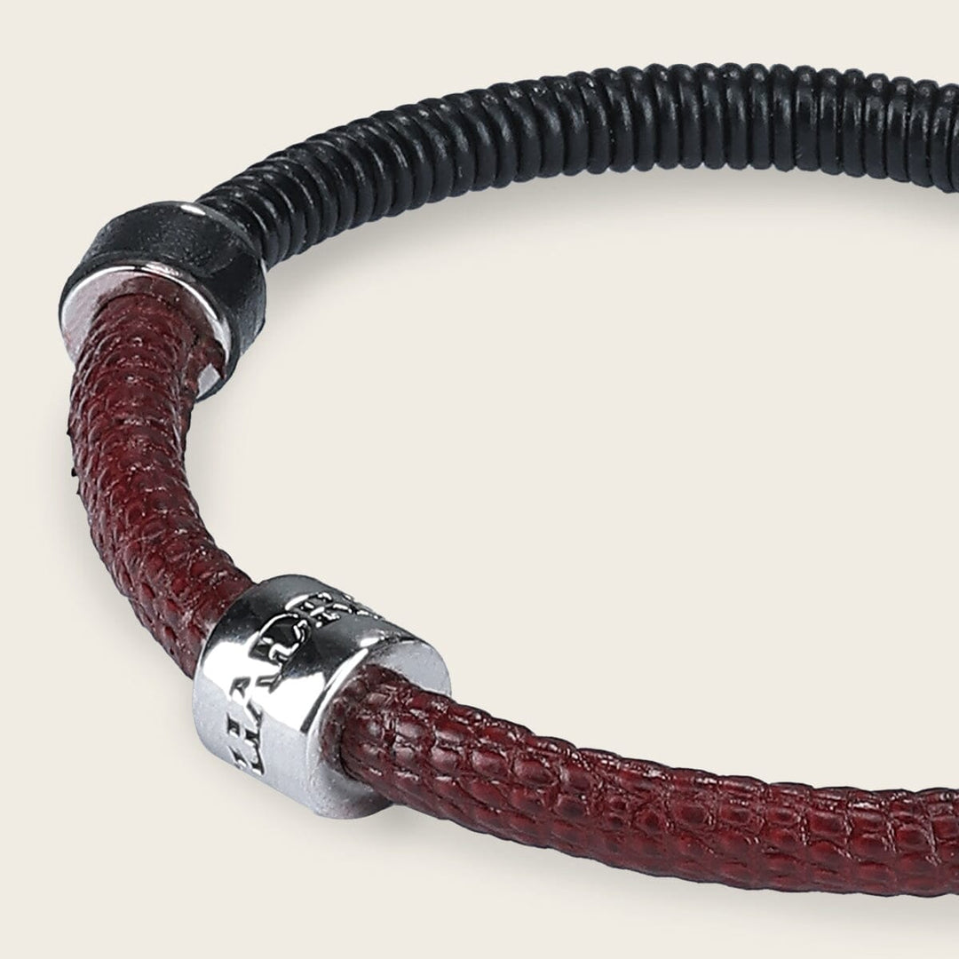 Pulsera en piel genuina de lizard para caballero Joyería 