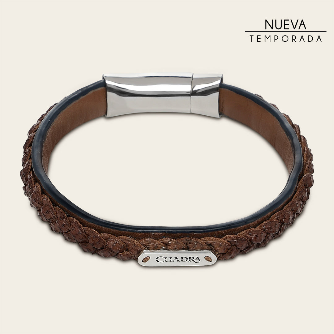 Pulsera en piel genuina de carunga  para caballero