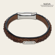 Pulsera en piel genuina de carunga  para caballero
