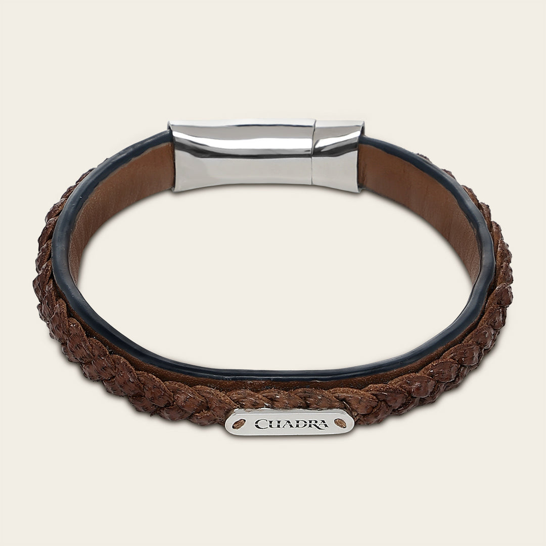 Pulsera en piel genuina de carunga  para caballero