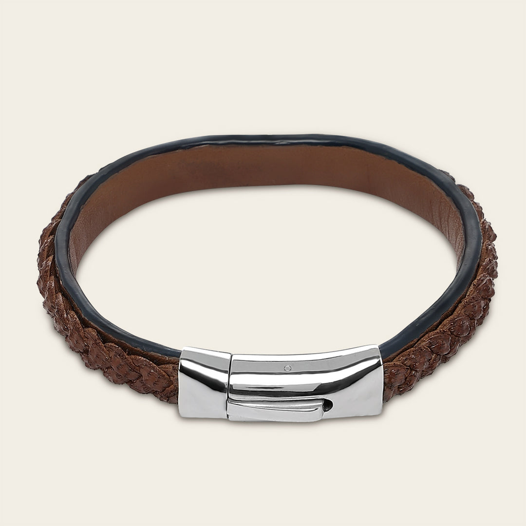Pulsera en piel genuina de carunga  para caballero