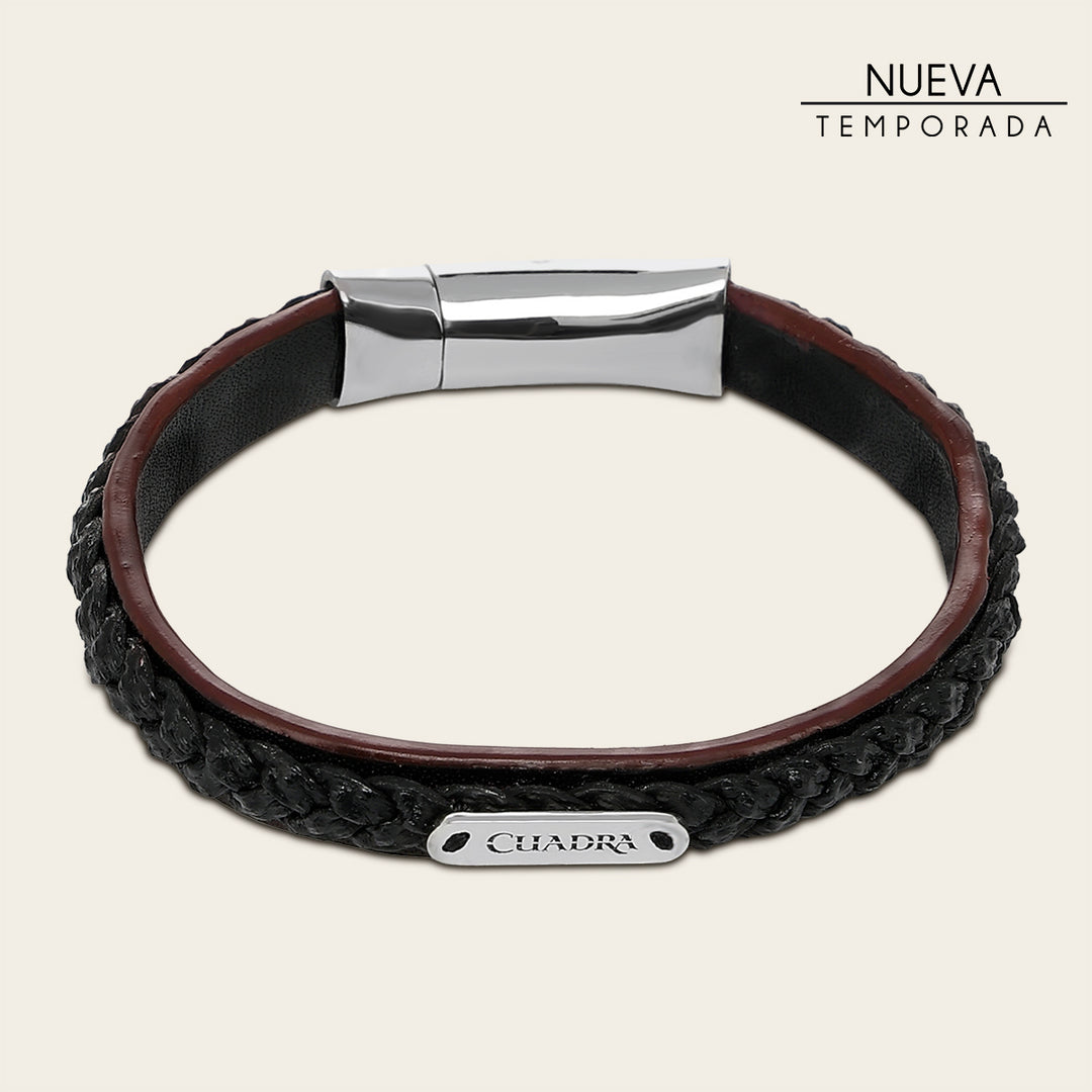 Pulsera en piel genuina de carunga para caballero