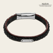 Pulsera en piel genuina de carunga para caballero