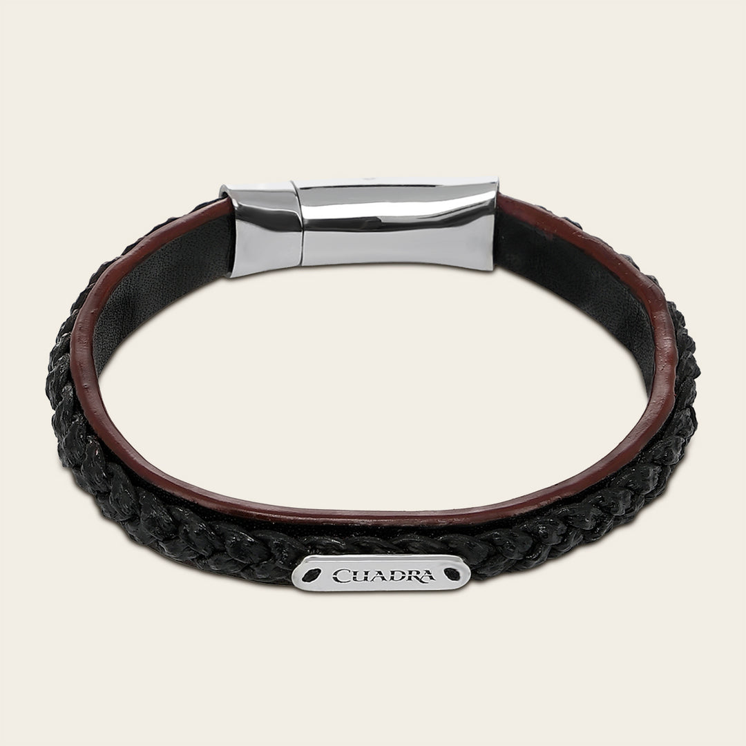 Pulsera en piel genuina de carunga para caballero