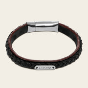 Pulsera en piel genuina de carunga para caballero