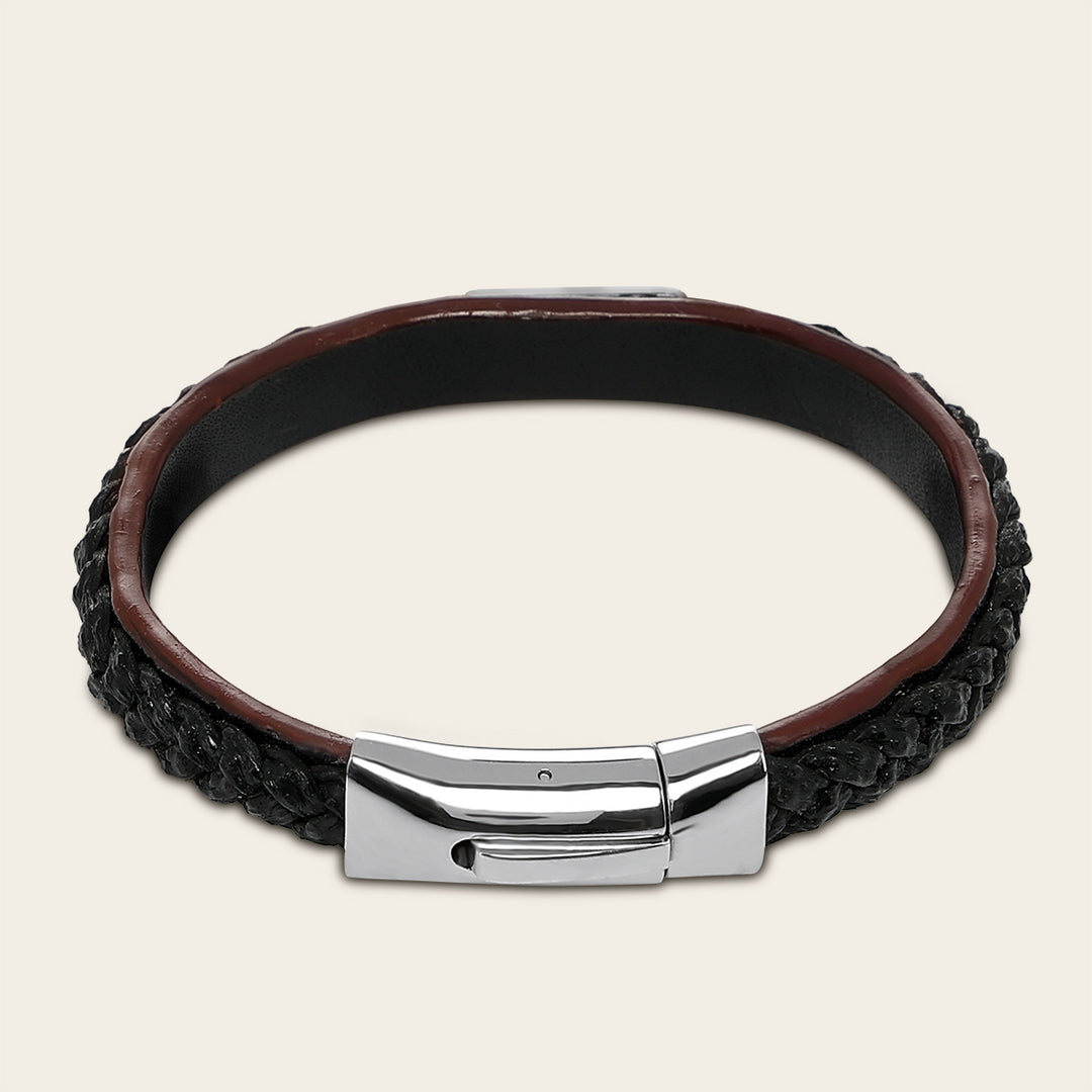 Pulsera en piel genuina de carunga para caballero