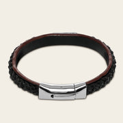 Pulsera en piel genuina de carunga para caballero