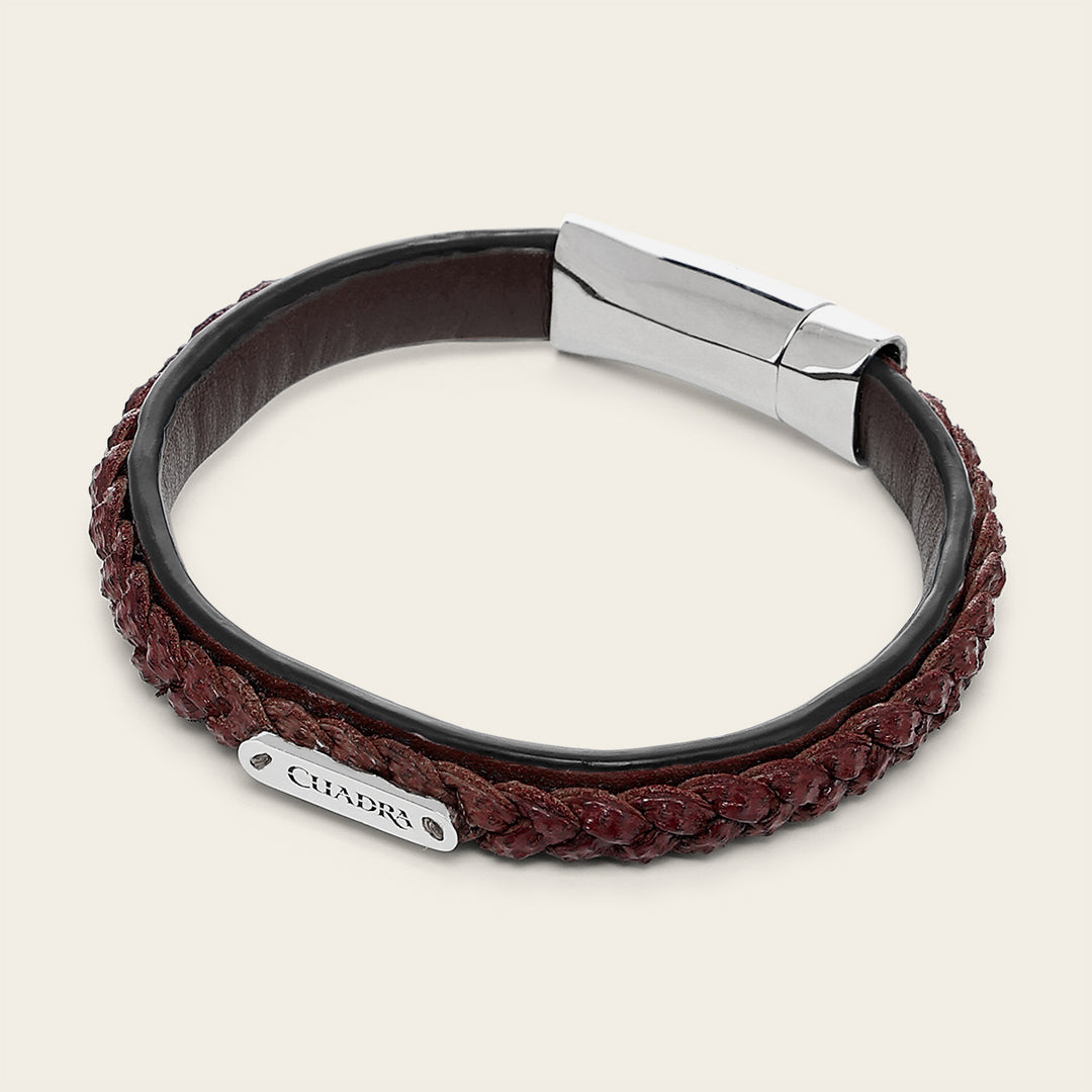 Pulsera en piel genuina de carunga  para caballero