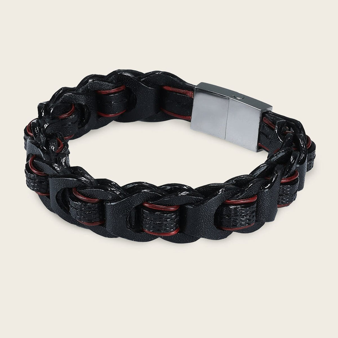 Pulsera en piel genuina de lizard para caballero Joyería 