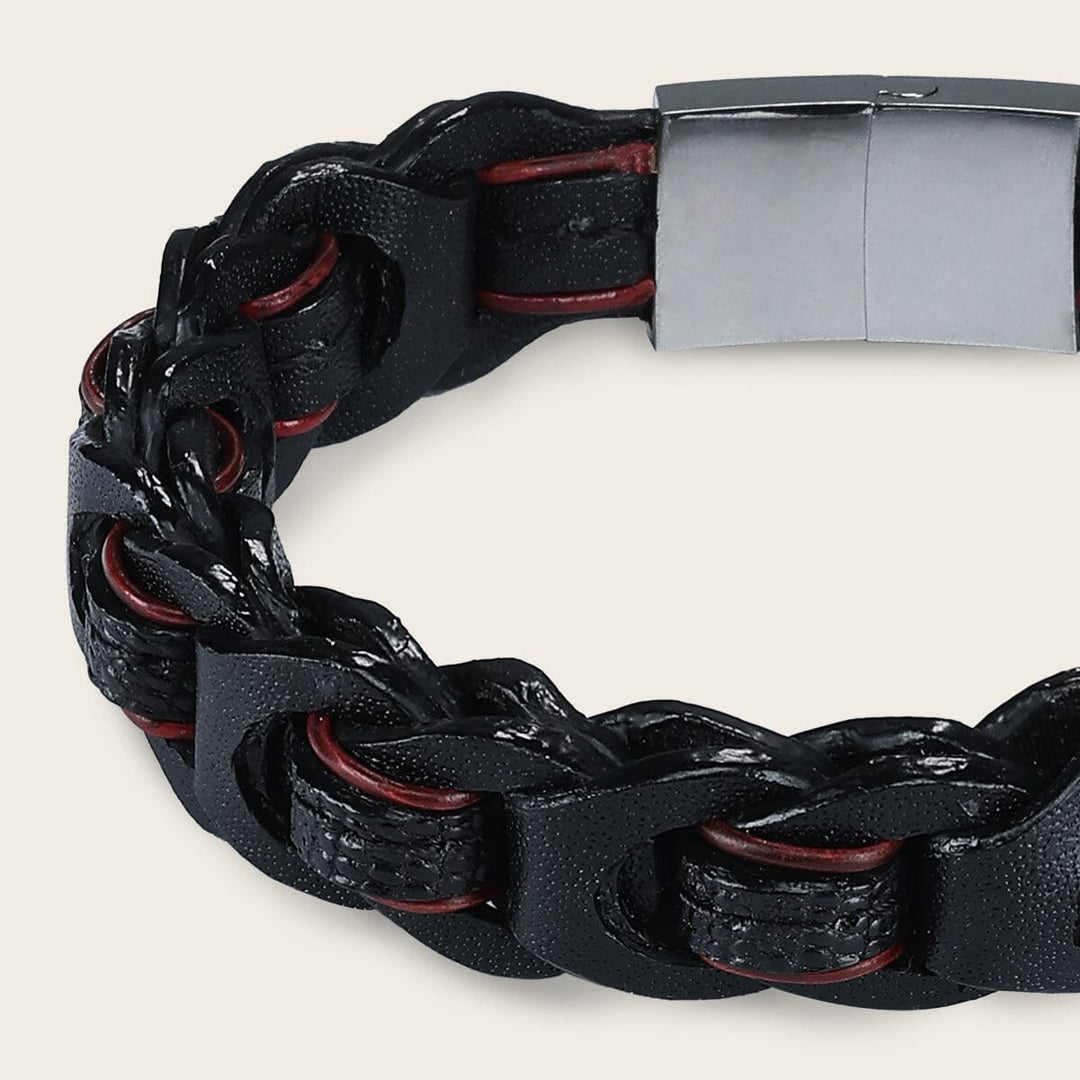 Pulsera en piel genuina de lizard para caballero Joyería 