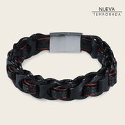 Pulsera en piel genuina de lizard para caballero Joyería 