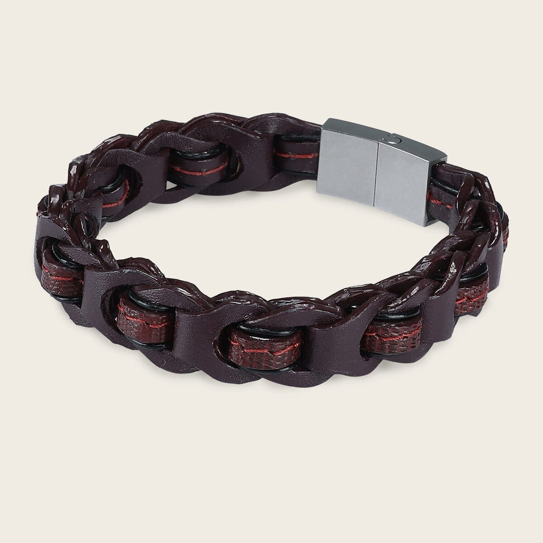 Pulsera en piel genuina de lizard para caballero Joyería 