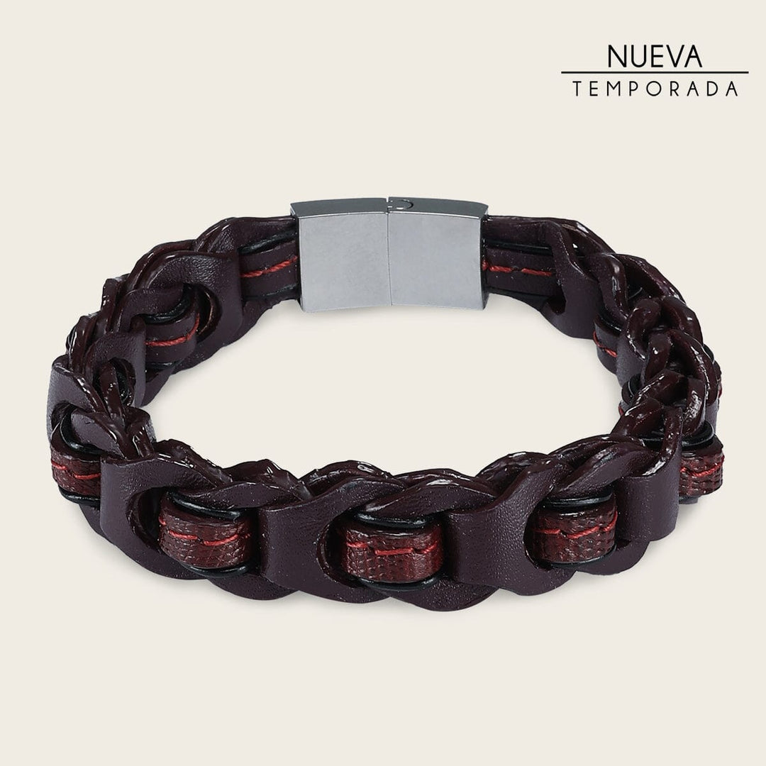 Pulsera en piel genuina de lizard para caballero Joyería 